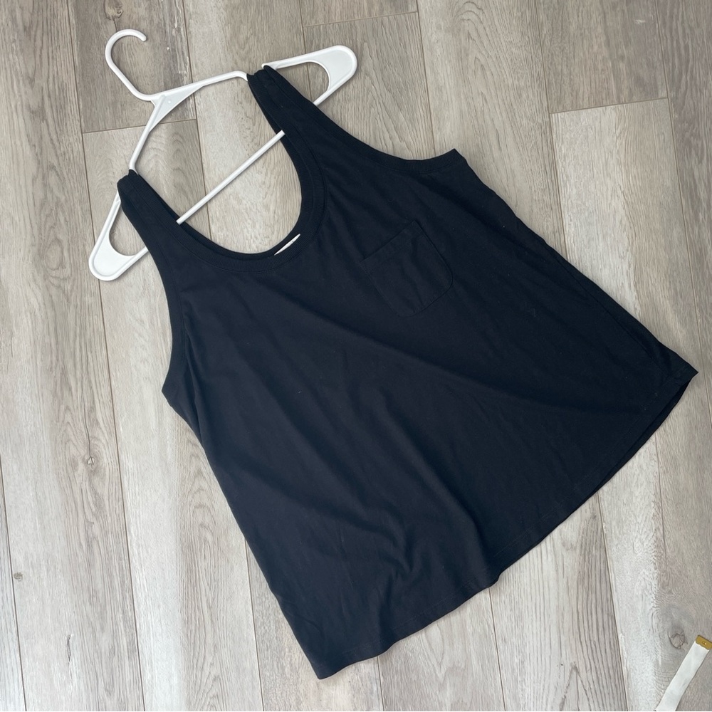Skin Cotton Tank Top pima basic plain womens Black (xlarge) casual loungewear